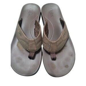 Flojos Men's Flip Flop Sandals Brown Size 11
